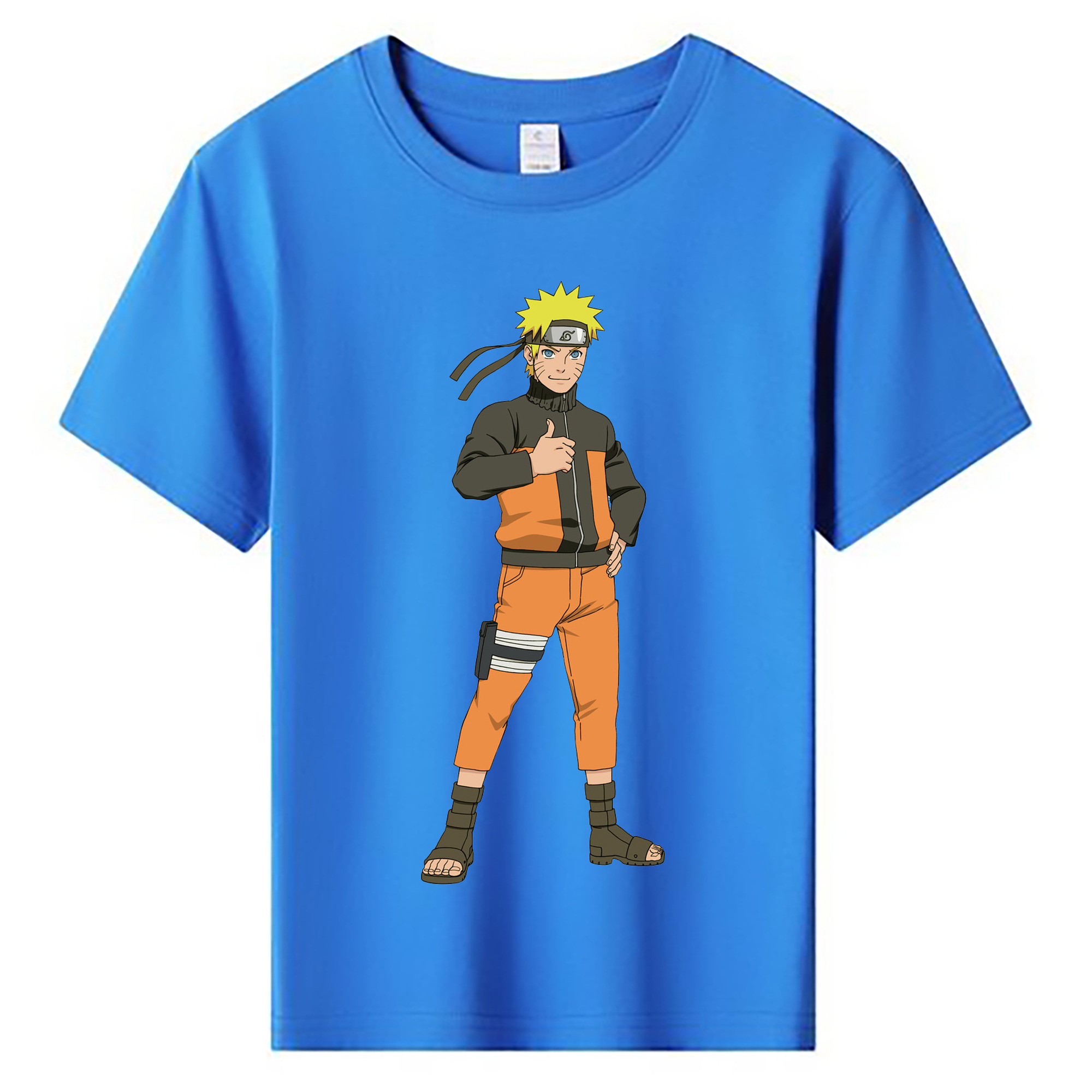 （画像用） NARUTO -ナルト- うずまき ナルト Uzumaki Naruto 綿100％キッズTシャツ（フロントプリント）